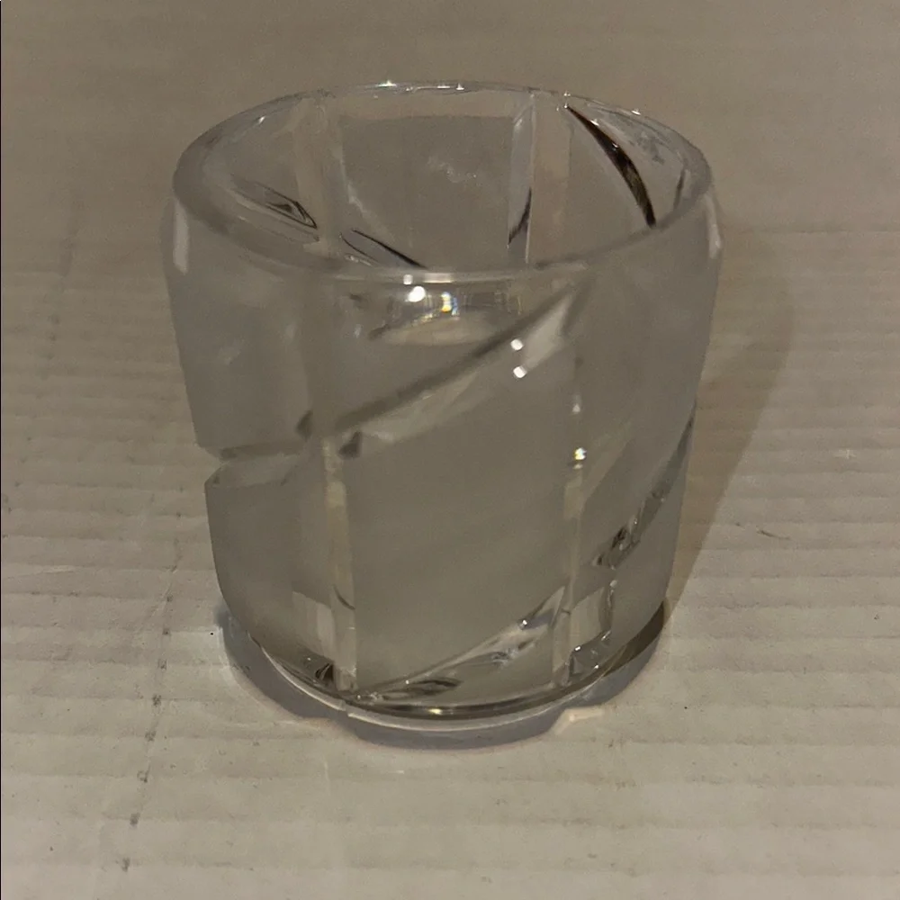 Vintage Elegant crystal 24% lead Votive Holder